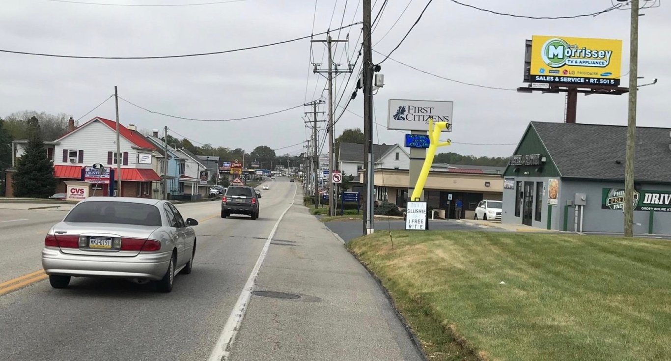 Rt. 422 (Benjamin Franklin Hwy) on the east side of Lebanon Media