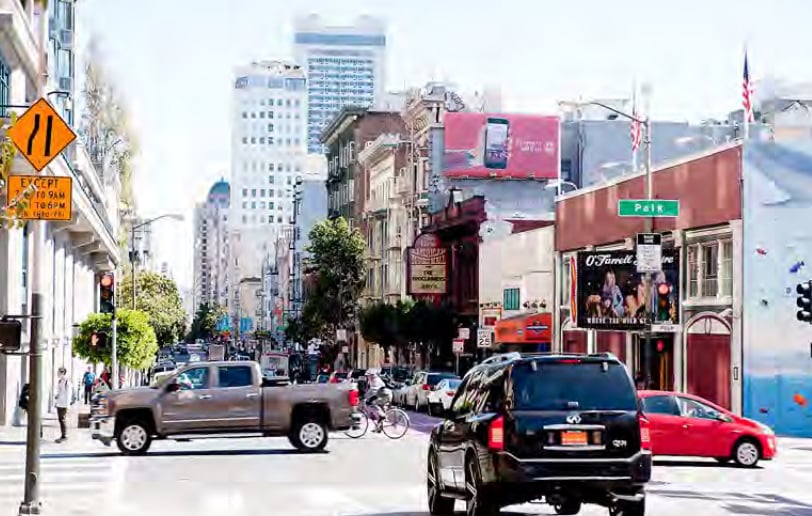 Location photo for O'Farrell St near CPMC Van Ness Campus, Little Saigon (SF)