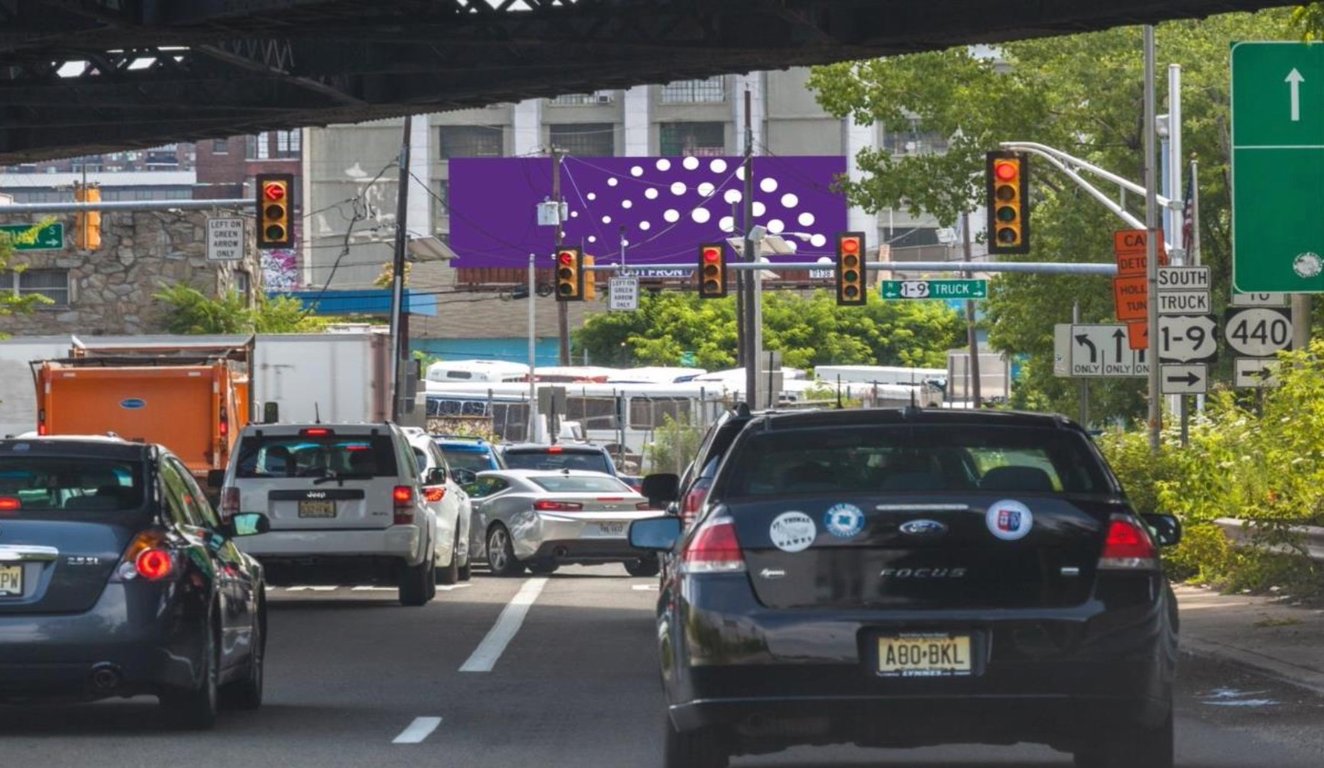 Location photo for James Ave near Liquid Lights Mural by Dan Kitchener, West Side (Jersey City)