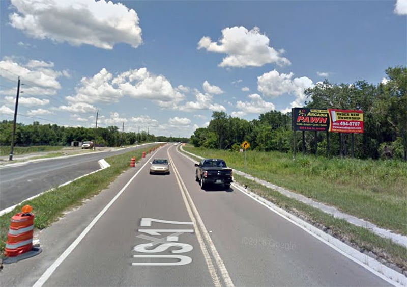 US Highway 17 North, across from the Iron Horse Truck Stop, 1500 Feet North of Carter Street