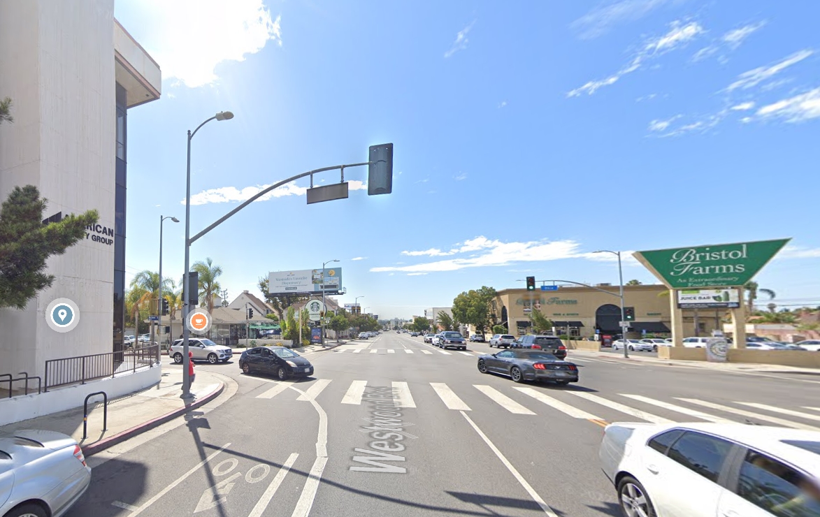 Location photo for Westwood Blvd near Westwood Gardens Park, Westwood (Los Angeles)