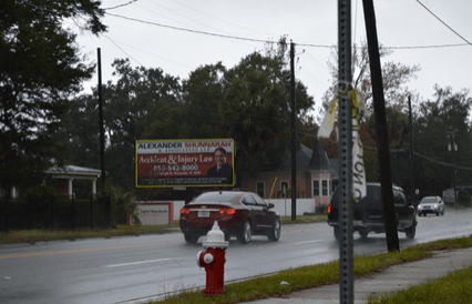 Billboard near Blue Angels Homecoming Air Show