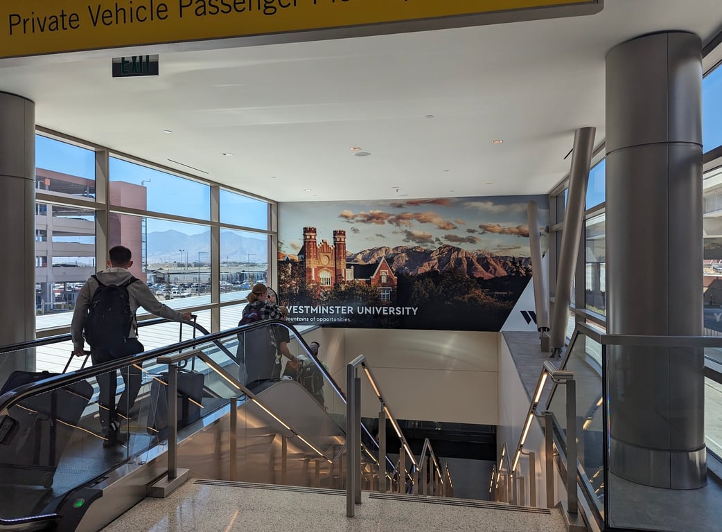 Single Escalator Soffit Wall Wrap