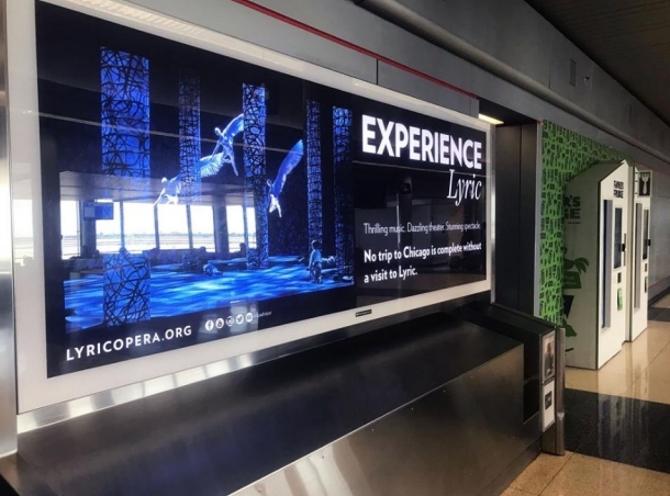 Lit Tension Fabric Display in O'Hare, IL