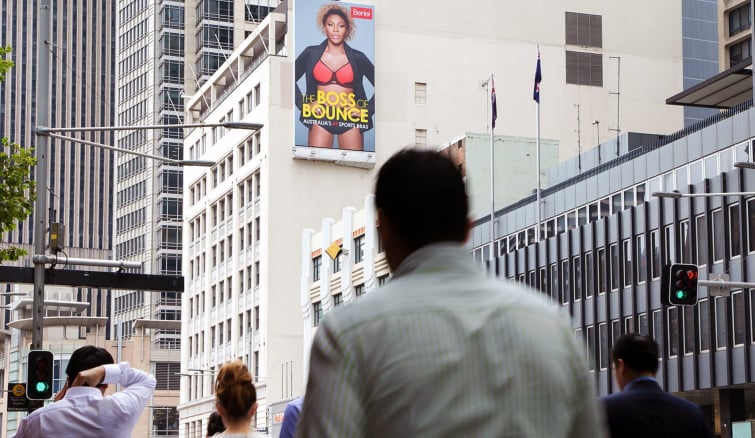 Billboard in Haymarket, NSW