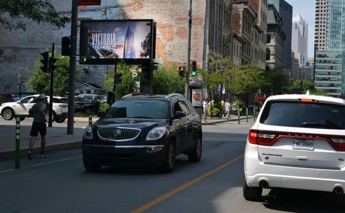 Billboard near Just for aughs Montreal