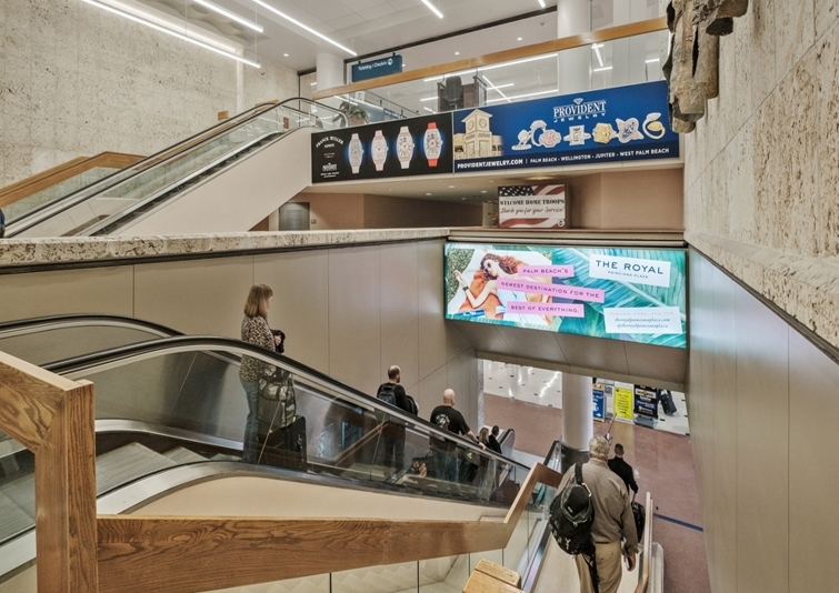 Concourses B and C - 2 Lit Tension Fabric Displays 