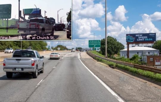 Location photo for Brookshire Fwy near Church St & 9th St, Charlotte center city (Charlotte)