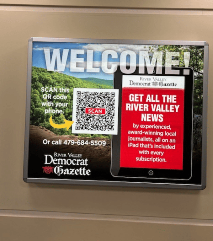 Back-lit wall panel in baggage claim area in Fort Smith, AR