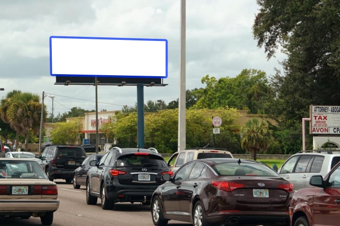 East Hwy 50, .01 mi E/O Forsyth Rd; N/S F/E Media