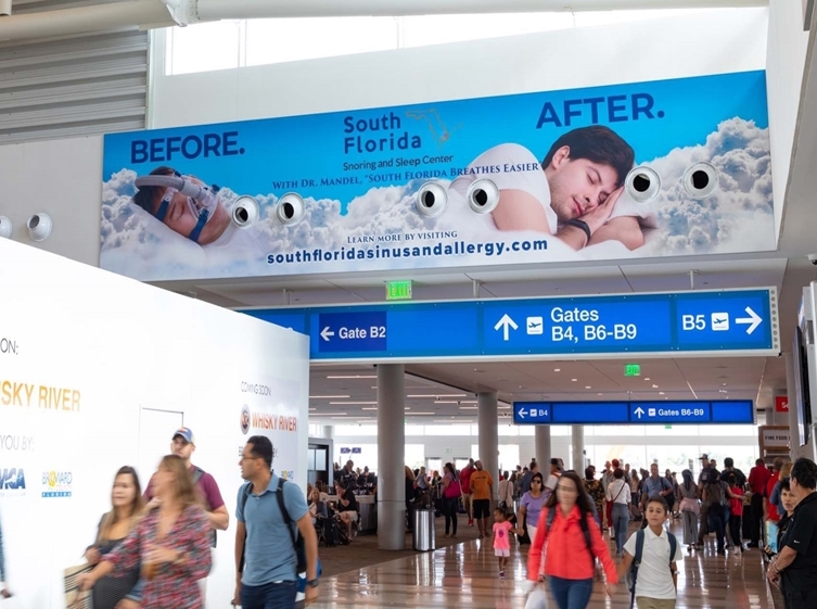 Concourse B - Single Lit Tension Fabric Display