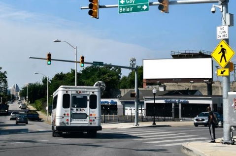 Location photo for E North Ave near GAY ST & MONTFORD AVE nb, Broadway East (Baltimore)