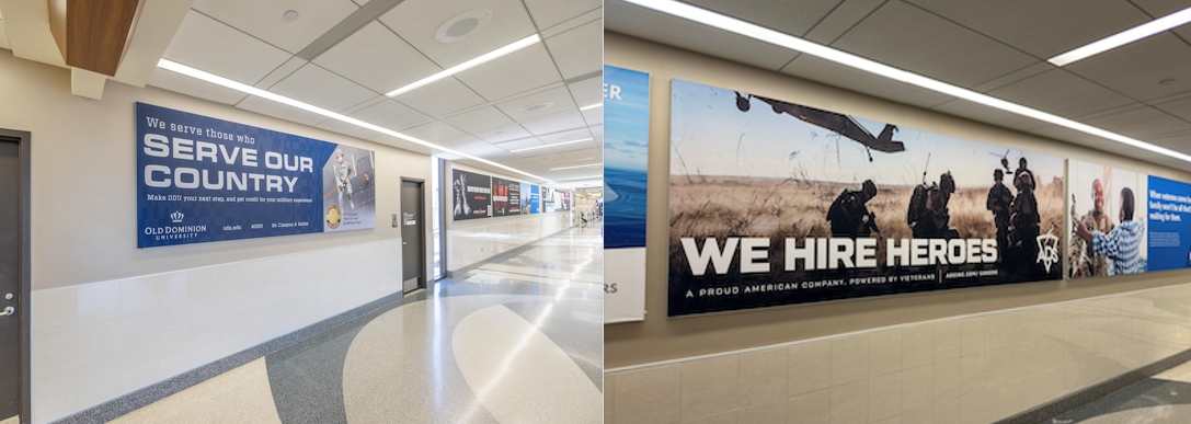 Concourses - 2 Tension Fabric Displays