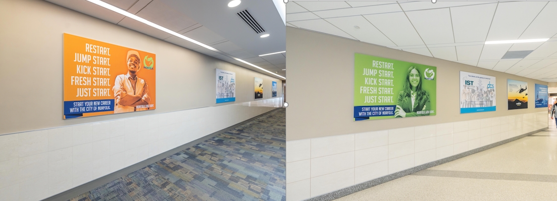Concourse Exits - 2 Tension Fabric Displays