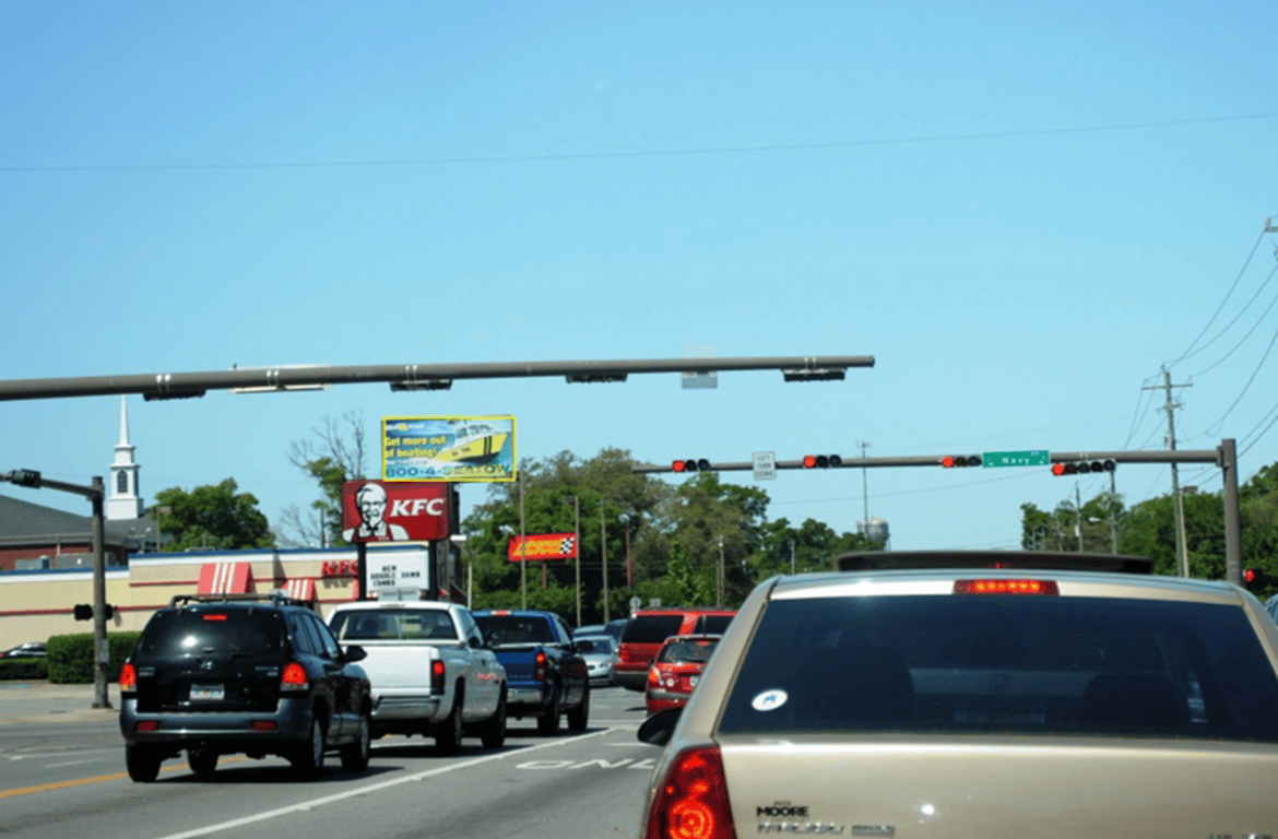 Billboard near Blue Angels Homecoming Air Show