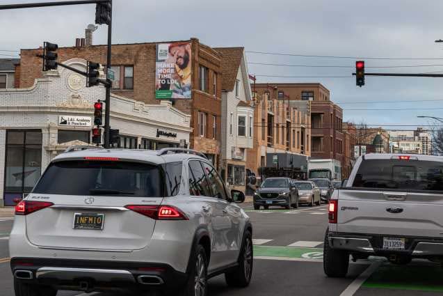 Location photo for W Belmont Ave near Belmont Red/Brown/Purple Line Station, Lake View East (Chicago)