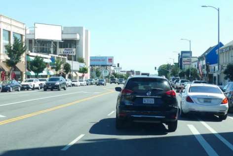 Location photo for Westwood Blvd near Westwood Gardens Park, Westwood (Los Angeles)