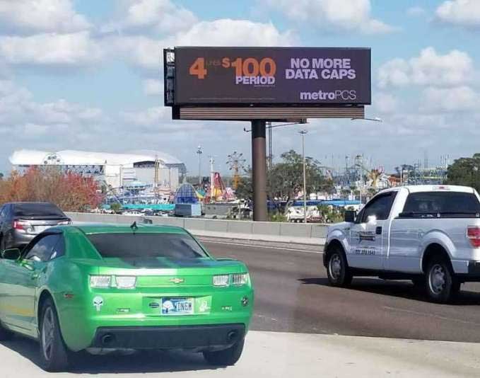 I-4, .90 mi e/o MLK Drive S/S, W/F Media