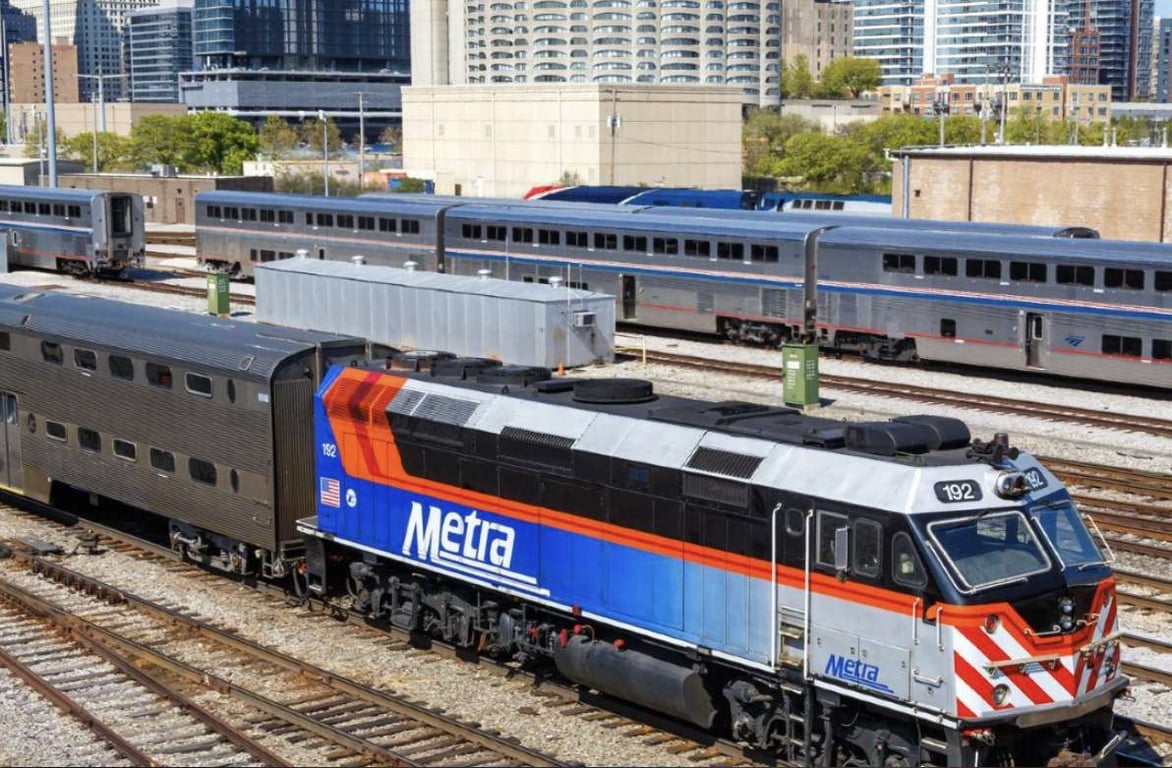 Location photo for High impact exterior train format, will receive both sides of the train as they travel through hard to reach areas of the Chicagoland DMA (USK)