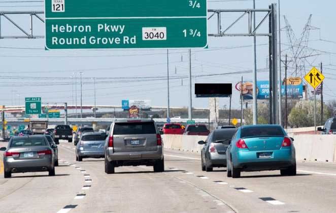 I-35E 525' N/O Frankford Road E/S F/S Media