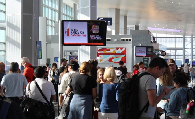 Digital Network at Departures, George Bush Intercontinental/Houston Airport