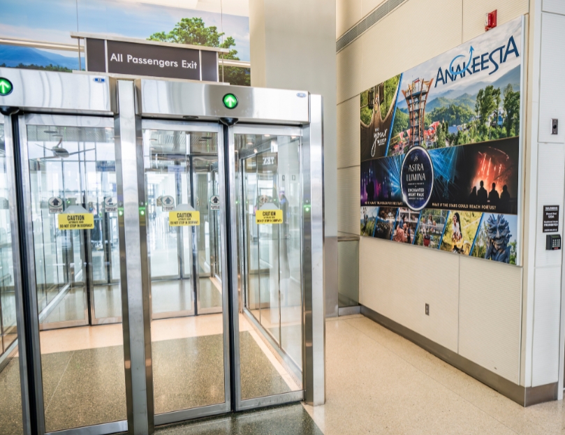 Exit - Single Tension Fabric Display