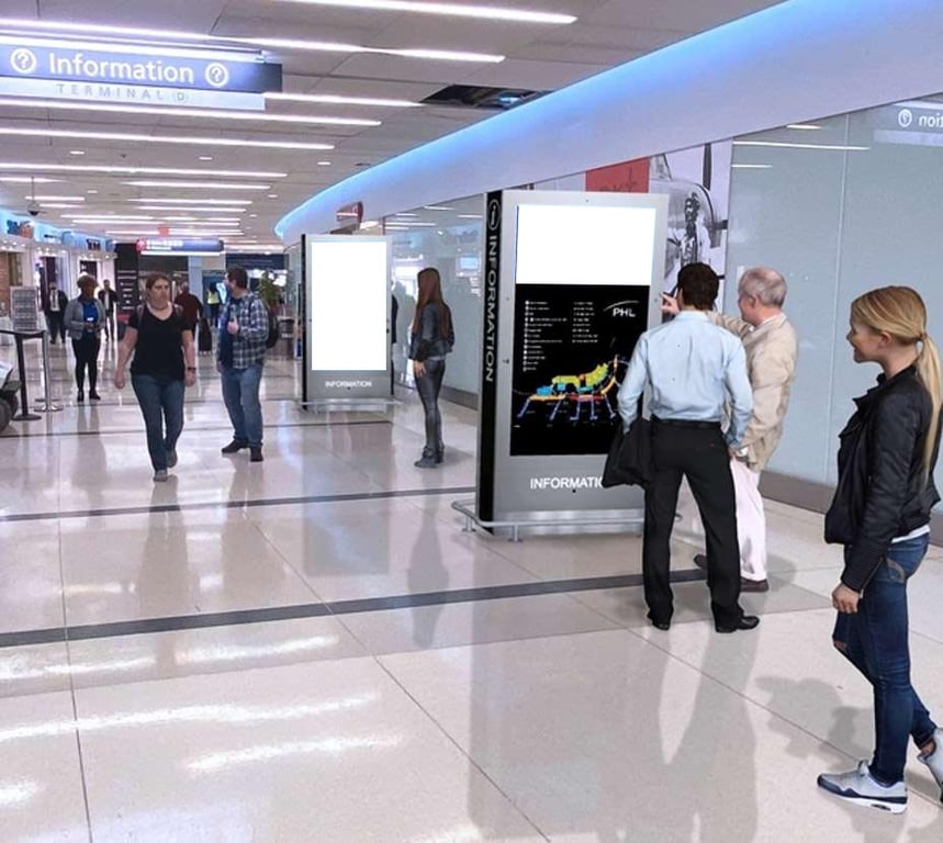 Terminal D and E - Vertical Banner Network - Package of 4