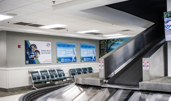 Baggage Claim - Single Tension Fabric Display