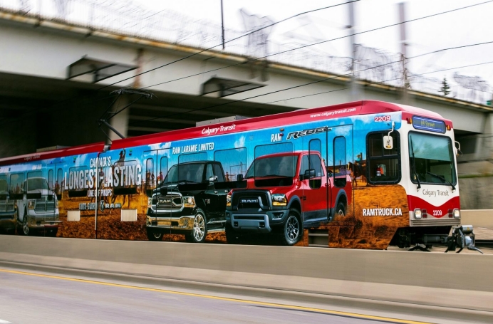 Billboard near Calgary Stampede