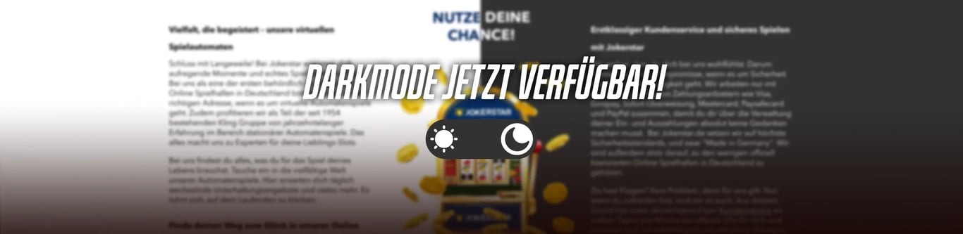 Darkmode jetzt verfügbar!