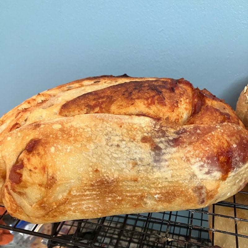 Sun-dried Tomato, and Basil Pesto Sourdough Loaf