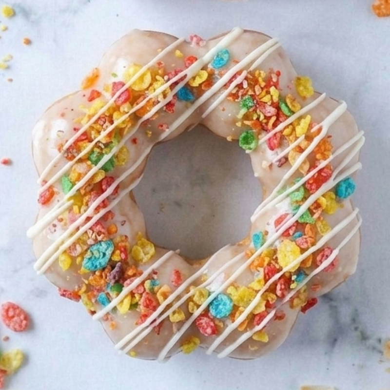 Fruity Pebbles Mochi Donut