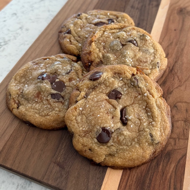 Brown Butter Salted Caramel Chocolate Chip Cookies