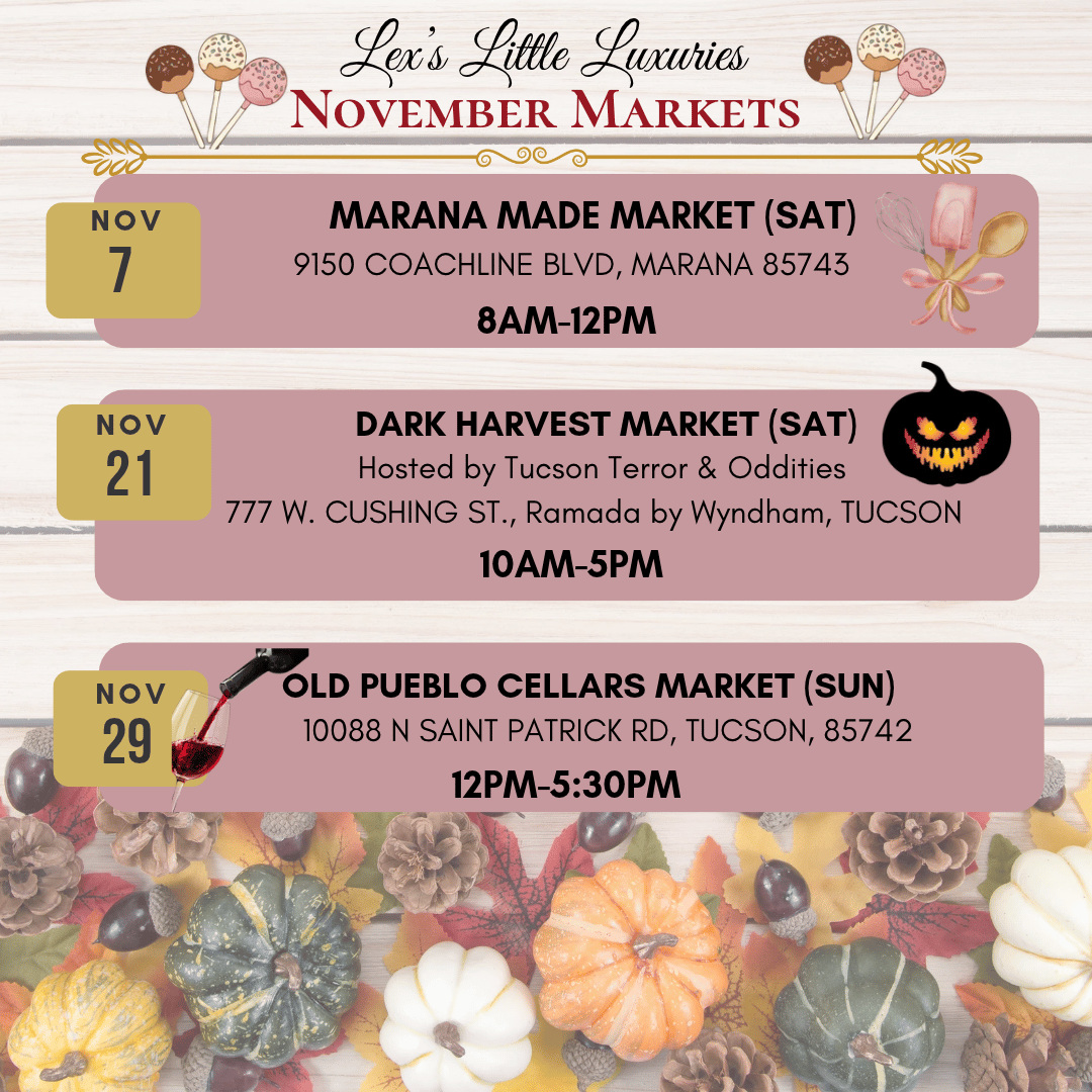 Lexs Little Luxuries Nov Market Calendar