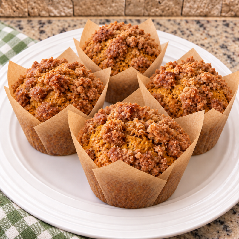 Pumpkin Sourdough Muffins