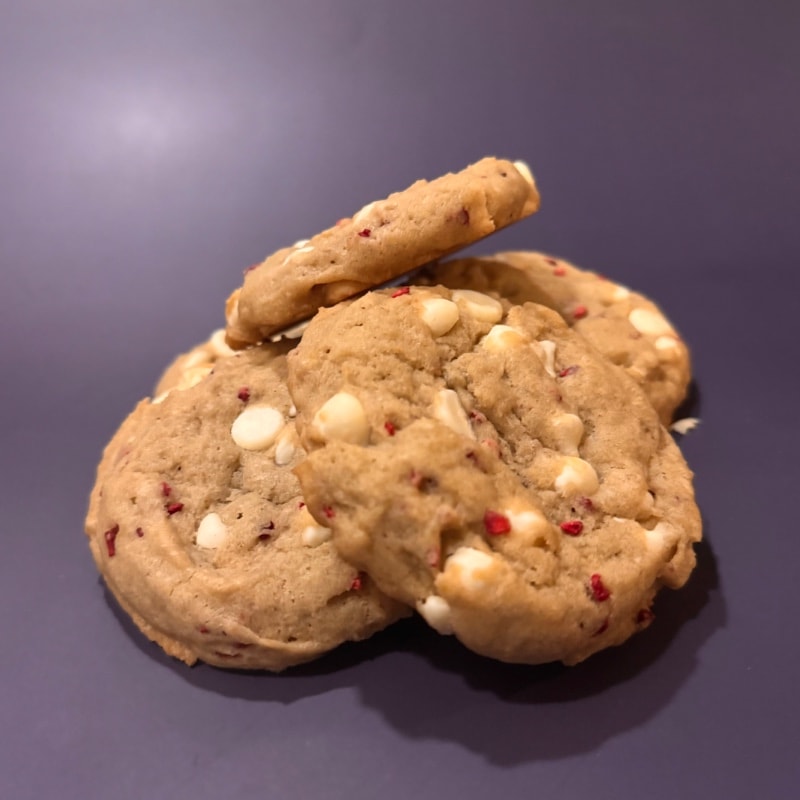 Photo of White Chocolate & Raspberry  Sourdough Cookies