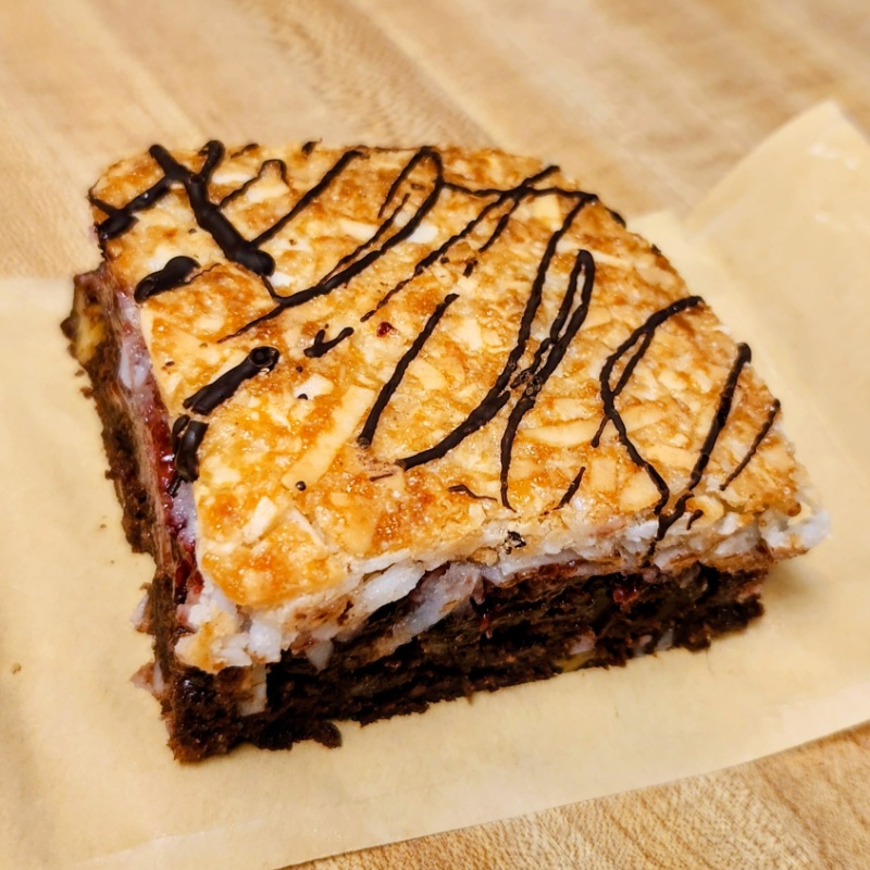 Coconut Raspberry Brownie