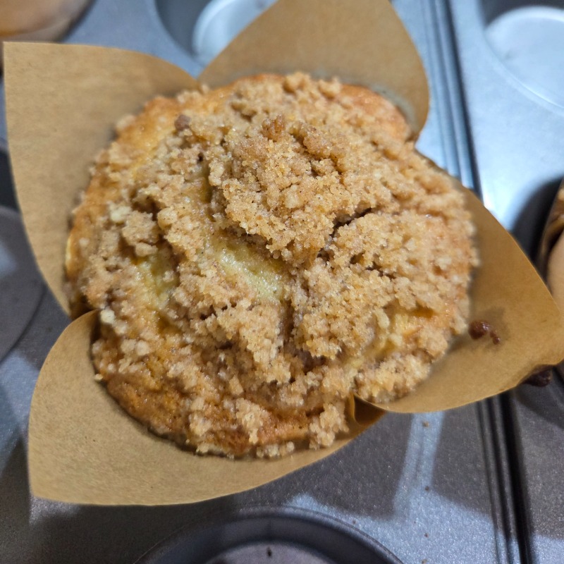 Photo of Pumpkin Cinnamon Swirl Muffins with Streusel & Cream Cheese Bites