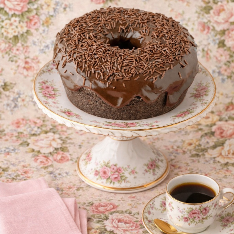 Chocolate Cake With a Rich Chocolate Ganache