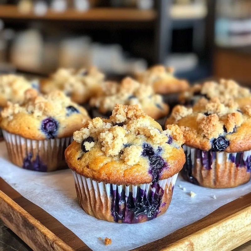 Sourdough blueberry muffins