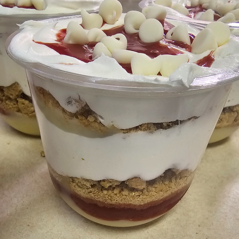 Strawberry White Chocolate Pudding Cup