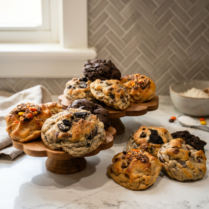 Assortment of Wonder & Whisk Bakehouse 4 oz gourmet cookies