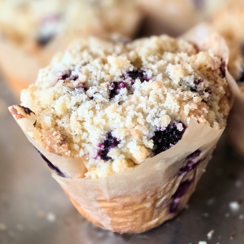 Sourdough Blueberry Muffins