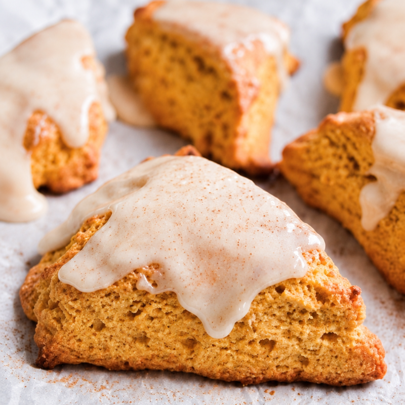 Pumpkin Maple Spiced Sourdough Scone