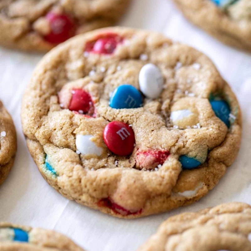 M&M sourdough cookies