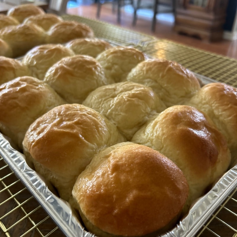 Photo of 12 Butter-Top White Dinner Rolls