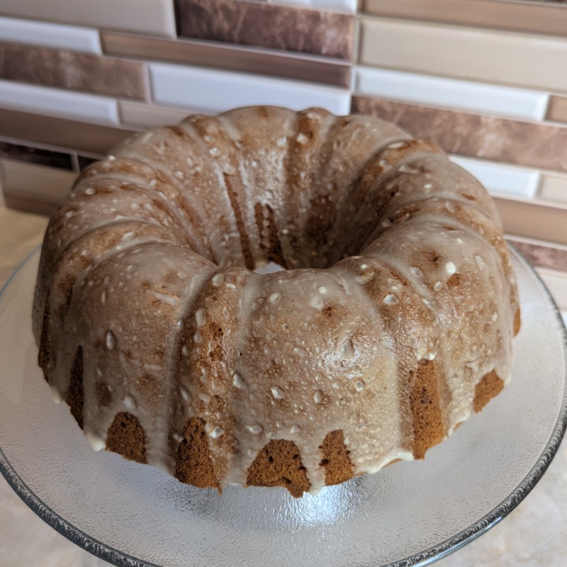 GF/DF Pumpkin Bundt Cake with Maple Glaze