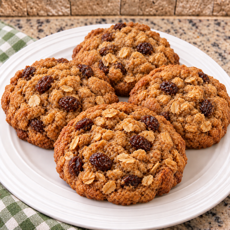Oatmeal Raisin Sourdough Cookies