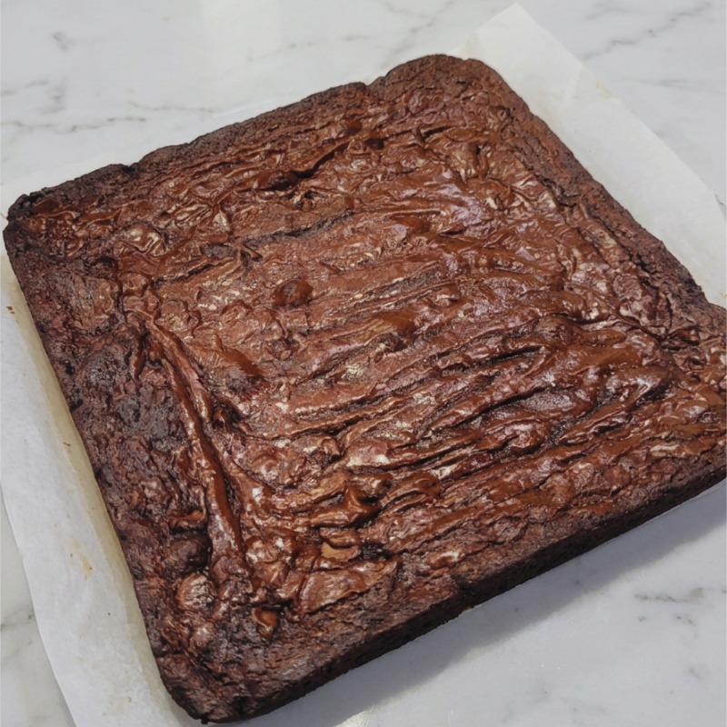 Full pan of brownies