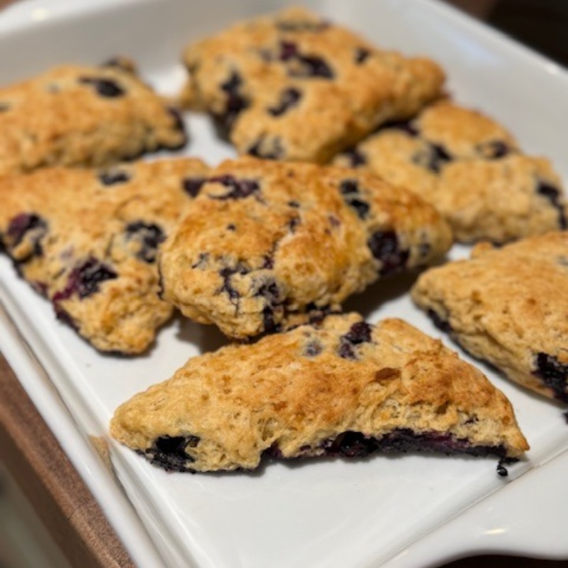 Organic Sourdough Blueberry Lemon Scones